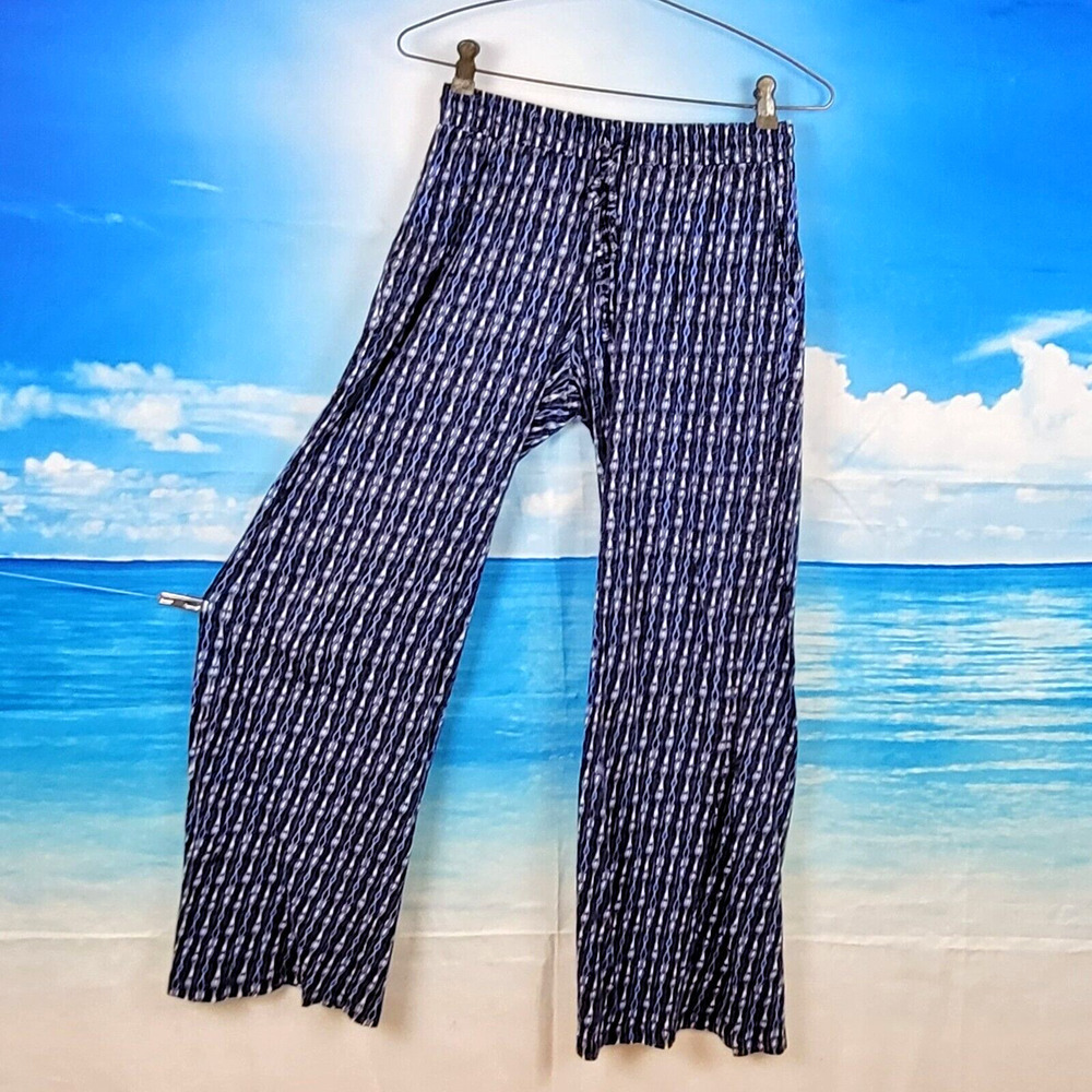 SOFT Womans BLUE Lounge PJ Pajamas Pants Lightweight STRETCH Comfort size Small